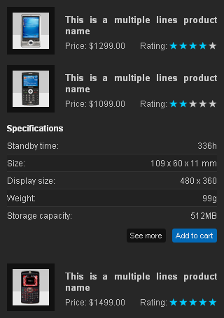 Screenshot of dark version